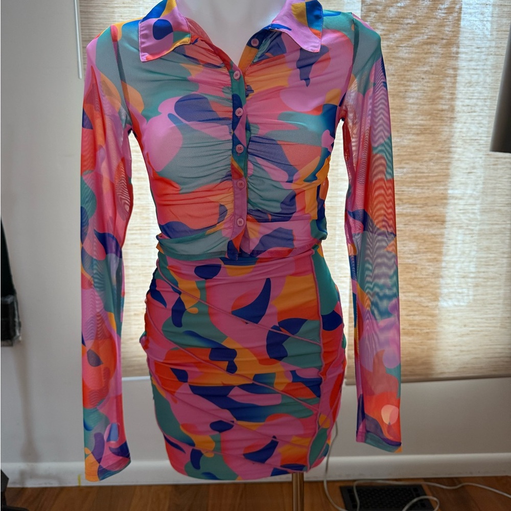 Tiger Mist Colorblock Two-Piece Set